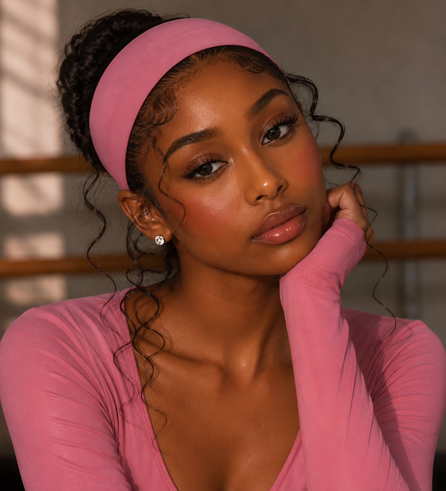Wonderband non-slip headband in Bloom Blush