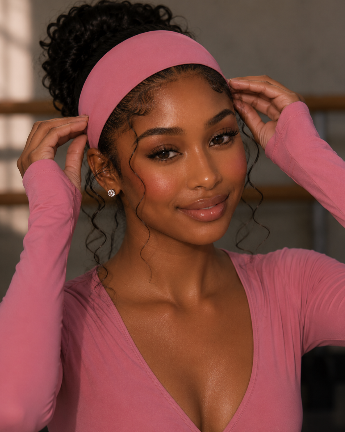 Wonderband non-slip headband in Bloom Blush
